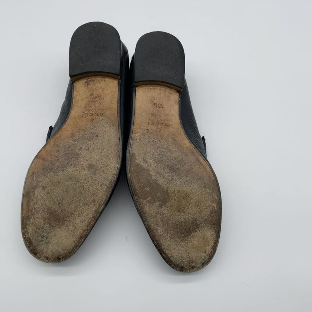 Gucci Gucci Men’s Horsebit Loafers - Black Pebbled Leather - Made in Italy - Picture 8 of 9